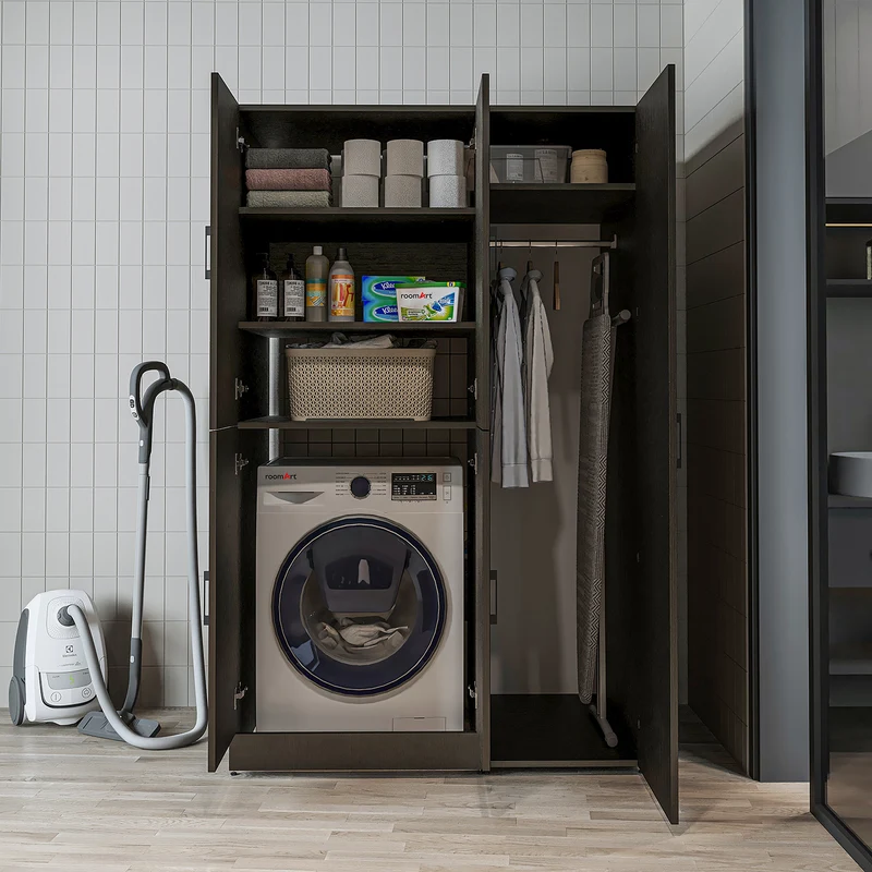Roomart wasmachinekast DORA-II, 115 cm, voor wasmachine en droger, in 5 kleuren