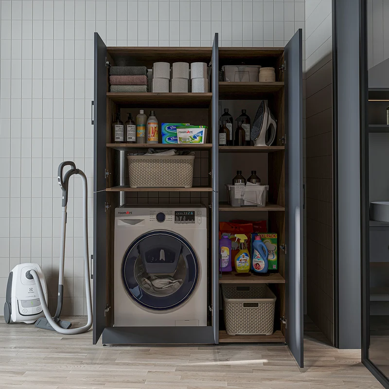 Roomart wasmachinekast DORA-II, 115 cm, voor wasmachine en droger, in 5 kleuren