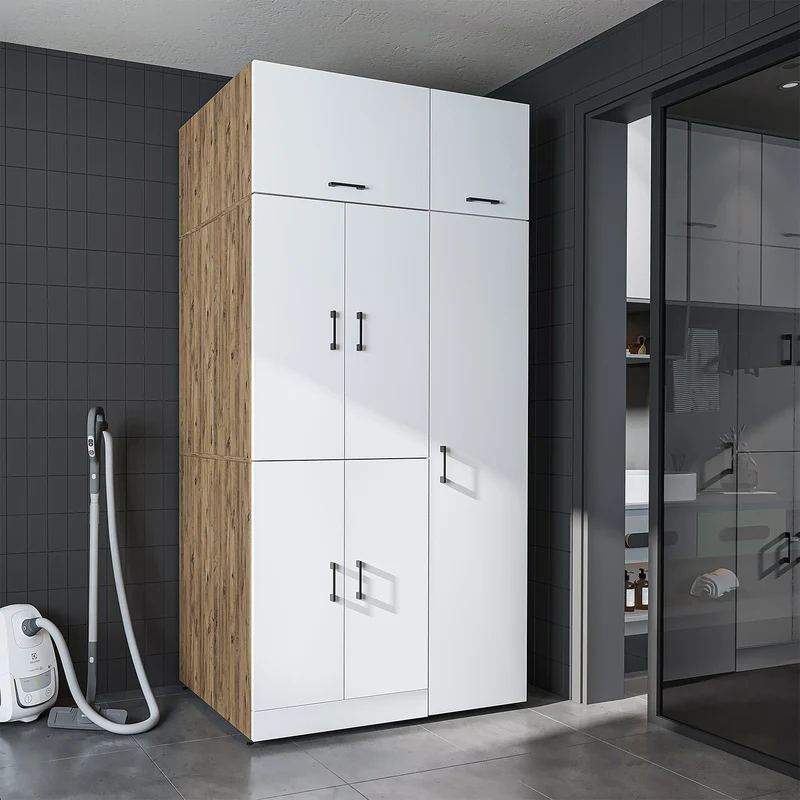 Roomart wasmachinekast DORA-II, 115 cm, voor wasmachine en droger, in 5 kleuren