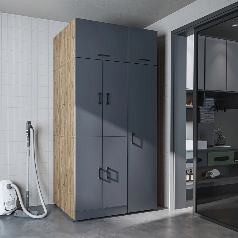 Roomart wasmachinekast DORA-II, 115 cm, voor wasmachine en droger, in 5 kleuren