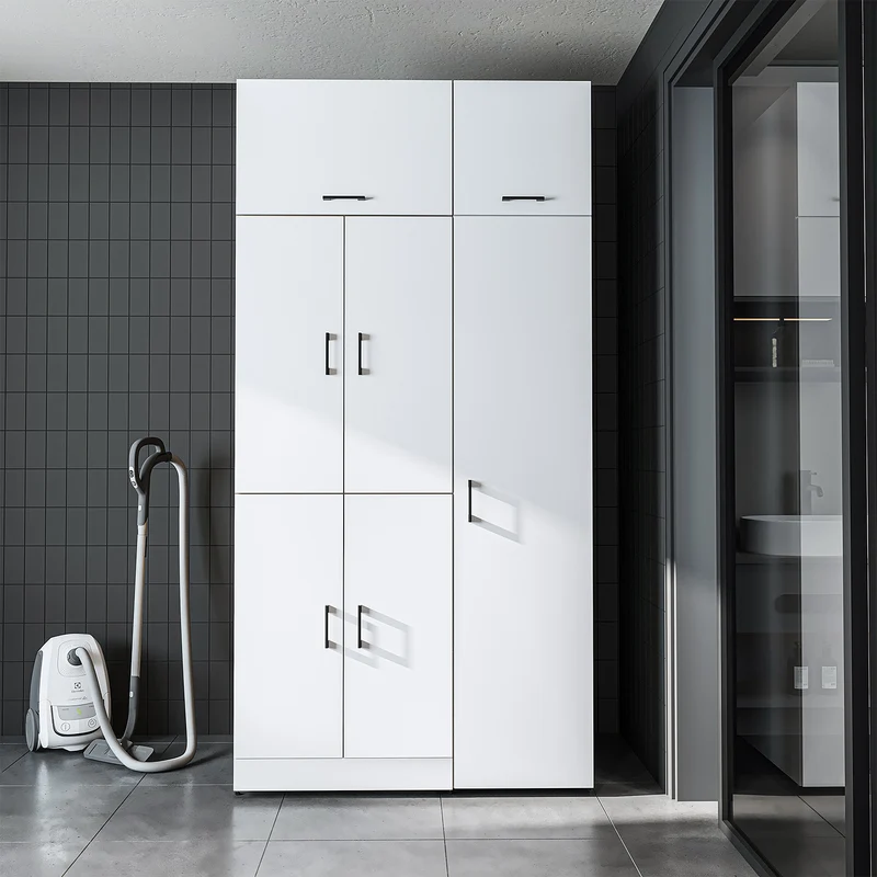 Roomart wasmachinekast DORA-II, 115 cm, voor wasmachine en droger, in 5 kleuren