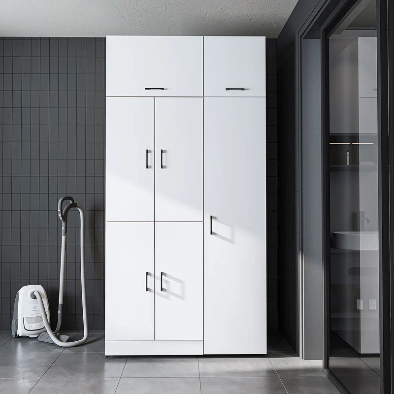Roomart wasmachinekast DORA-II, 115 cm, voor wasmachine en droger, in 5 kleuren