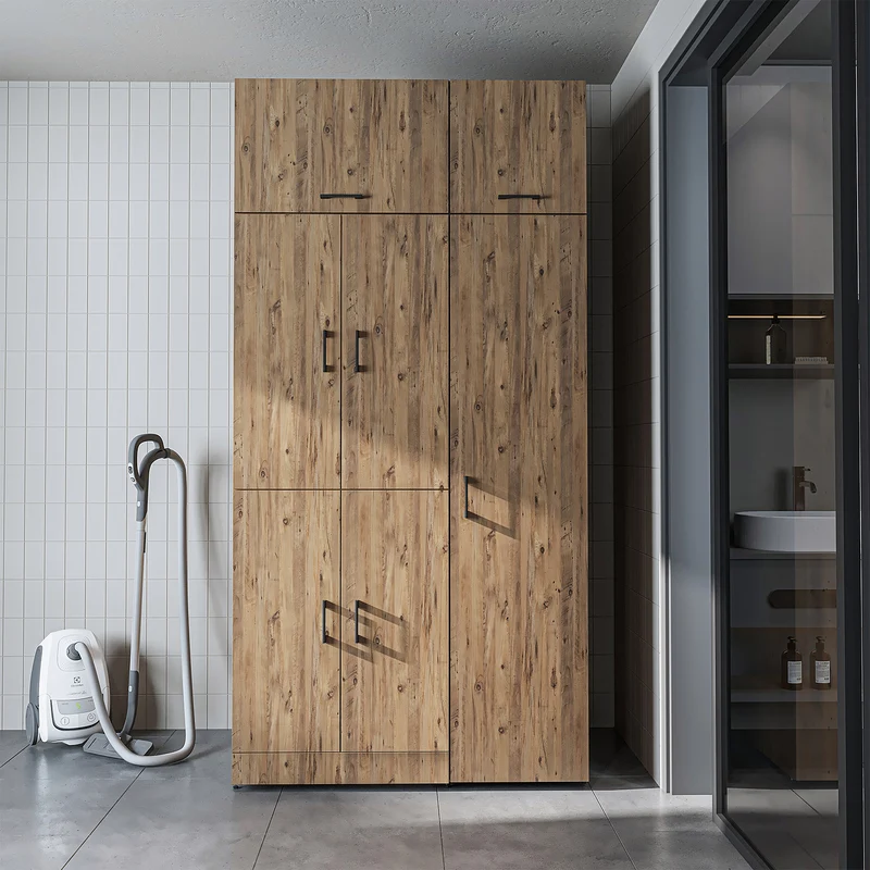 Roomart wasmachinekast DORA-II, 115 cm, voor wasmachine en droger, in 5 kleuren