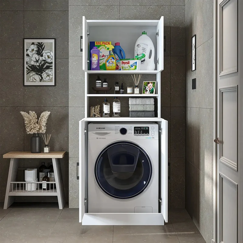 Kapaklı Çamaşır Makinesi Dolabı - 1015