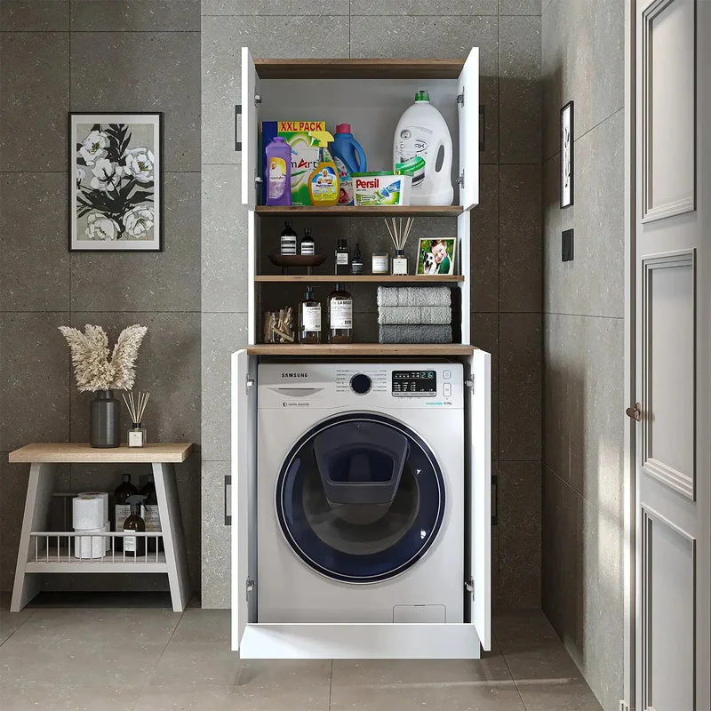 Kapaklı Çamaşır Makinesi Dolabı - 1015