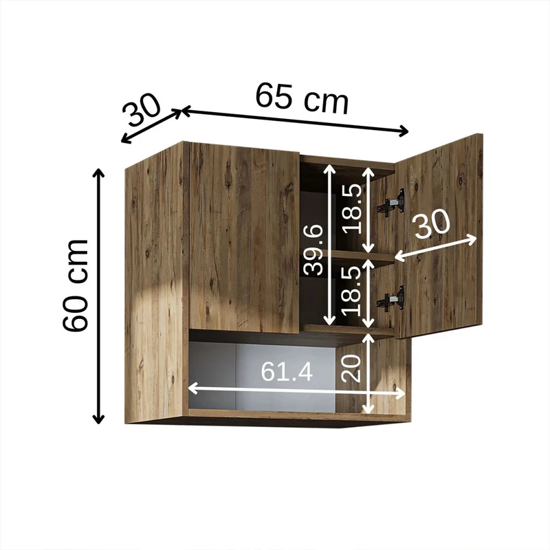 Çamaşır Makinesi Üst Dolabı - Derin-65cm