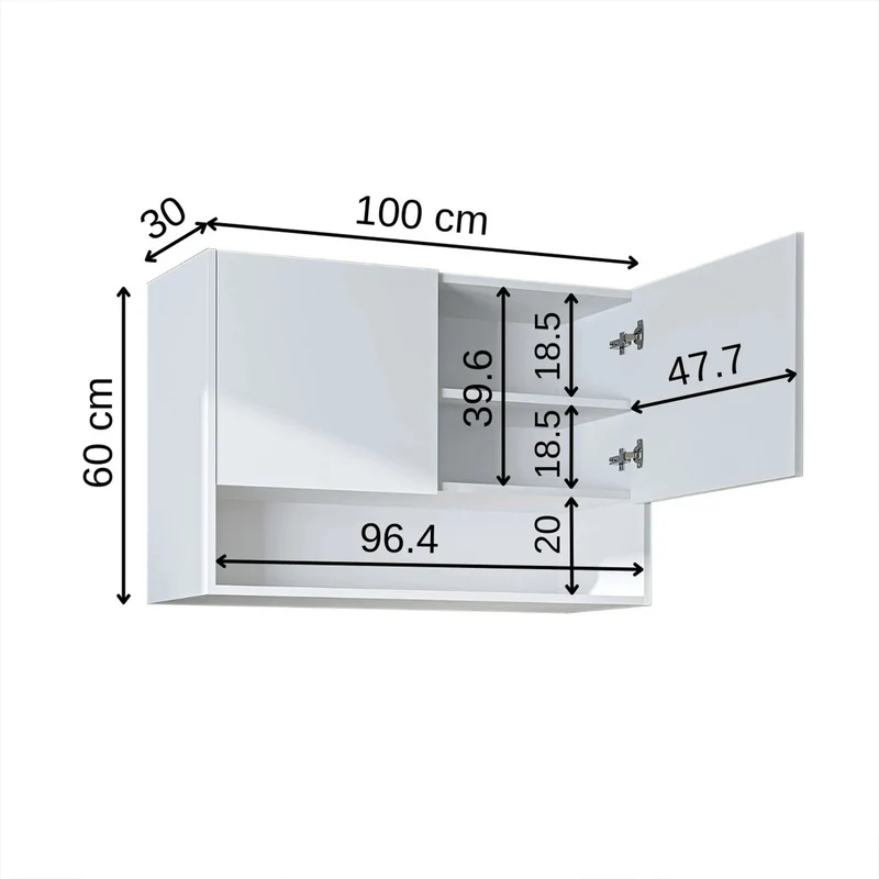 Çamaşır Makinesi Üst Dolabı - Derin-100cm