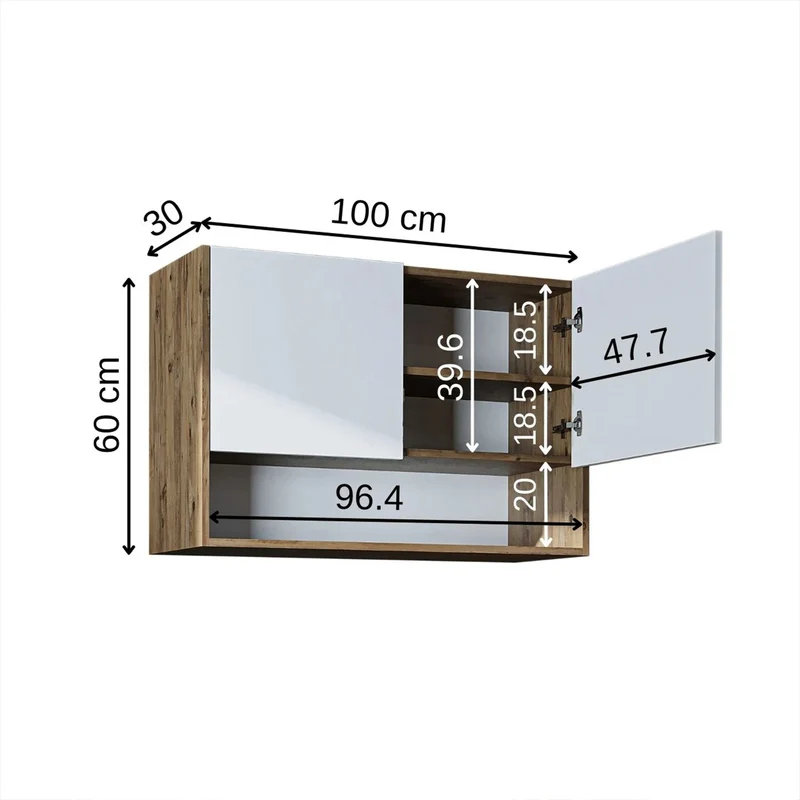 Çamaşır Makinesi Üst Dolabı - Derin-100cm