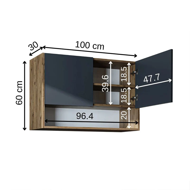 Çamaşır Makinesi Üst Dolabı - Derin-100cm