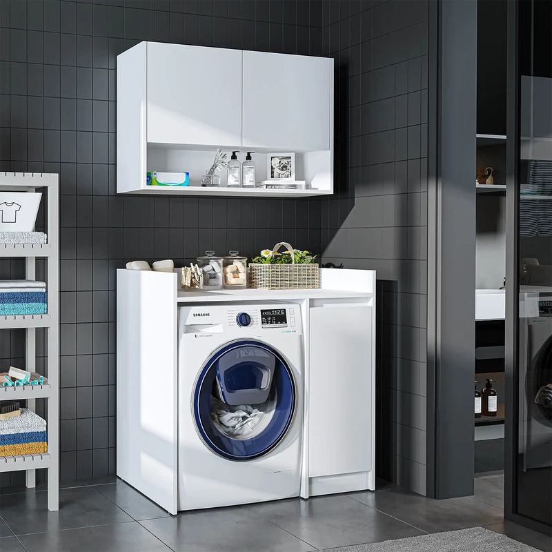 Çamaşır Makinesi Dolabı Takımı - Derin-100cm