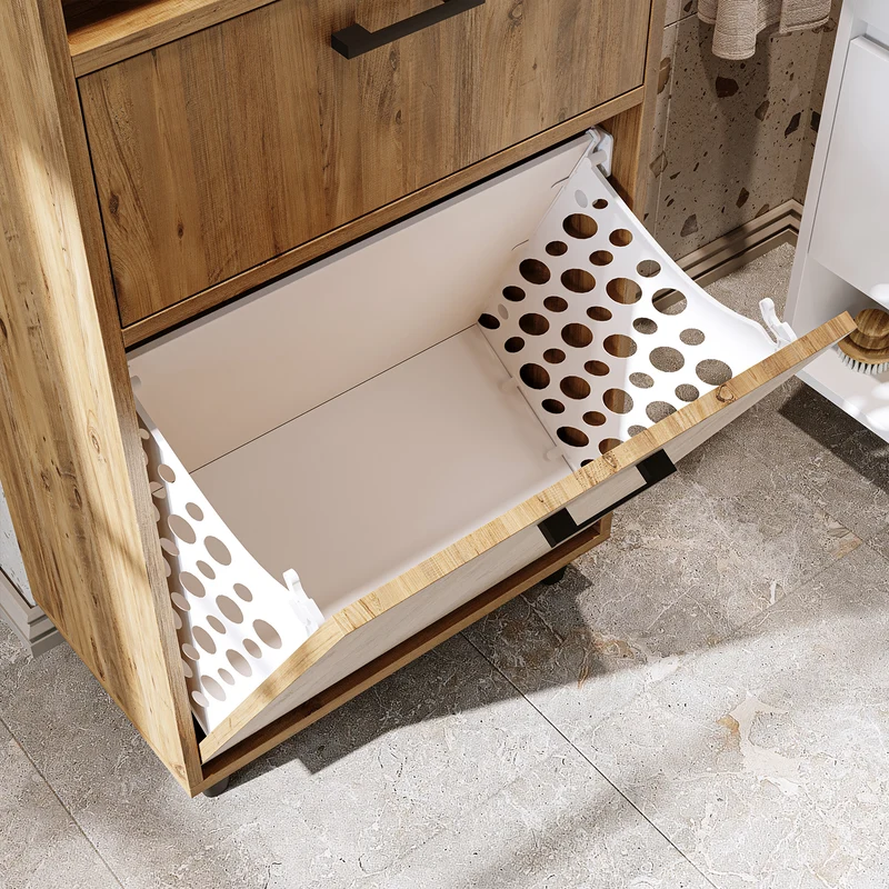RIM - KİRLİ SEPETLİ ÇOK AMAÇLI DOLAP - 125 CM