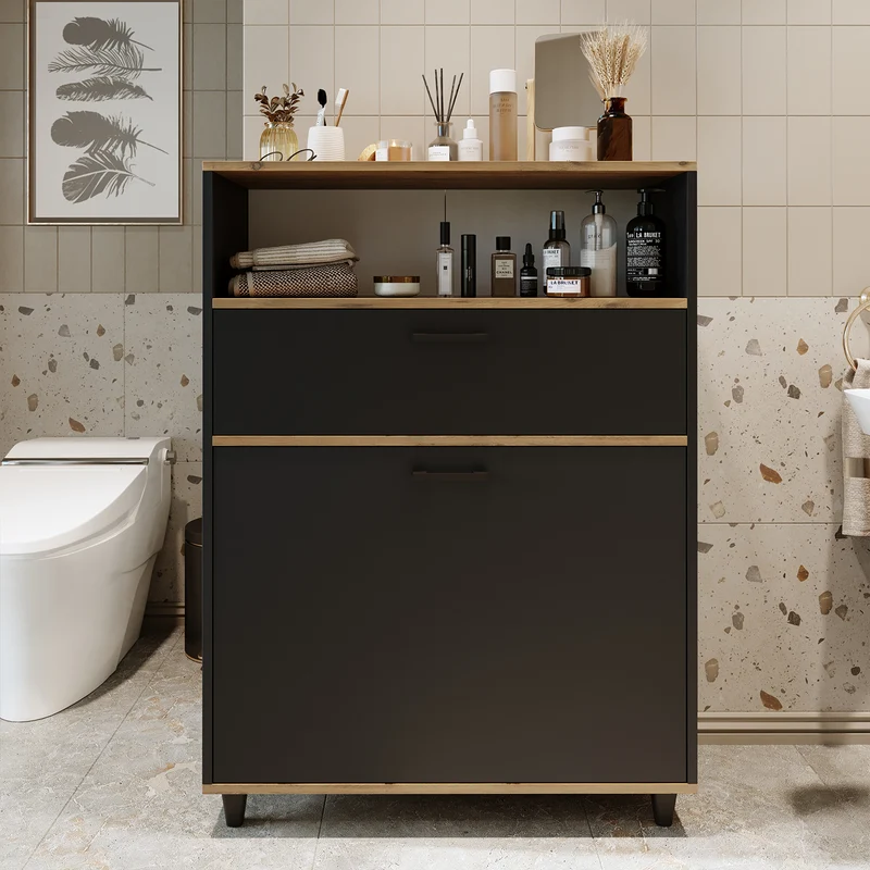 RIM - KİRLİ SEPETLİ ÇOK AMAÇLI DOLAP - 125 CM