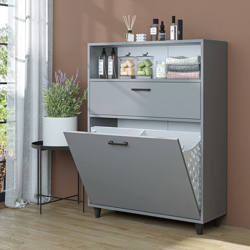 RIM - KİRLİ SEPETLİ ÇOK AMAÇLI DOLAP - 125 CM