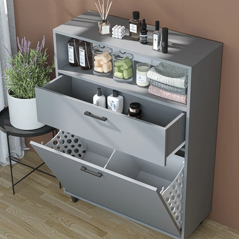 RIM - KİRLİ SEPETLİ ÇOK AMAÇLI DOLAP - 125 CM