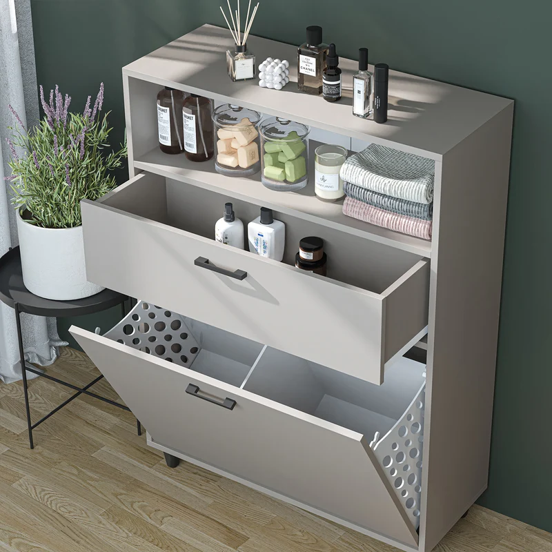 RIM - KİRLİ SEPETLİ ÇOK AMAÇLI DOLAP - 125 CM