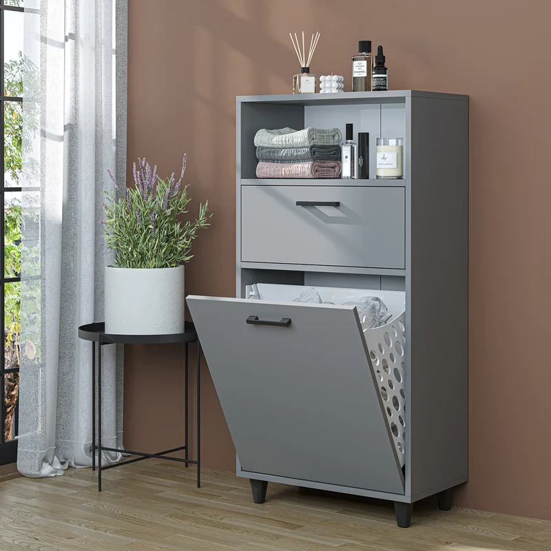 RIM - KİRLİ SEPETLİ ÇOK AMAÇLI DOLAP - 125 CM
