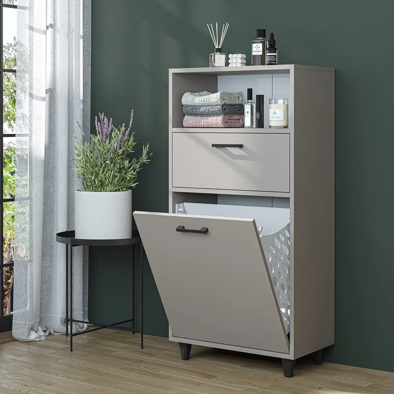 RIM - KİRLİ SEPETLİ ÇOK AMAÇLI DOLAP - 125 CM
