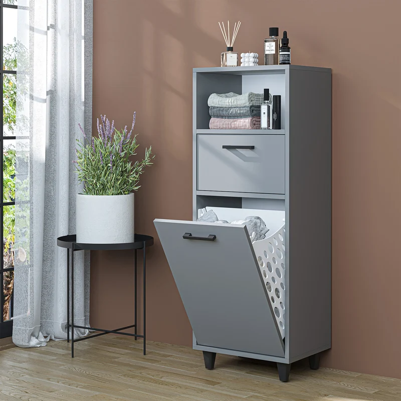 RIM - KİRLİ SEPETLİ ÇOK AMAÇLI DOLAP - 125 CM