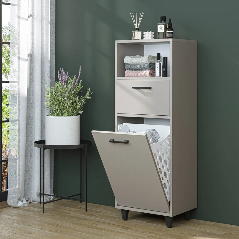 RIM - KİRLİ SEPETLİ ÇOK AMAÇLI DOLAP - 125 CM