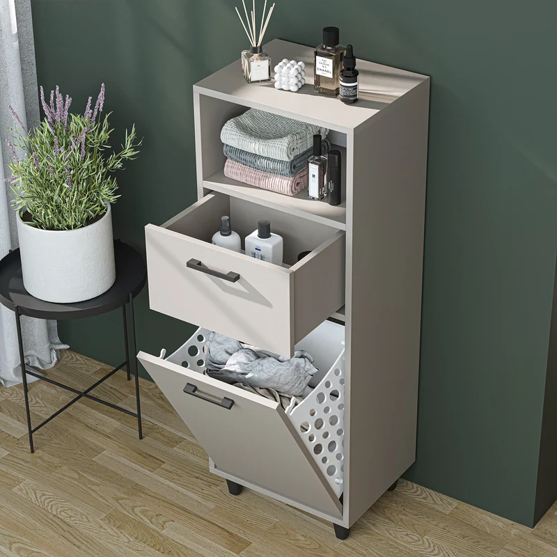 RIM - KİRLİ SEPETLİ ÇOK AMAÇLI DOLAP - 125 CM