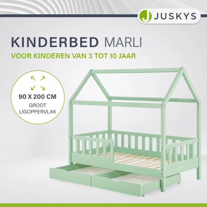 Kinderbett Marli 90 x 200 cm mit Bettkasten