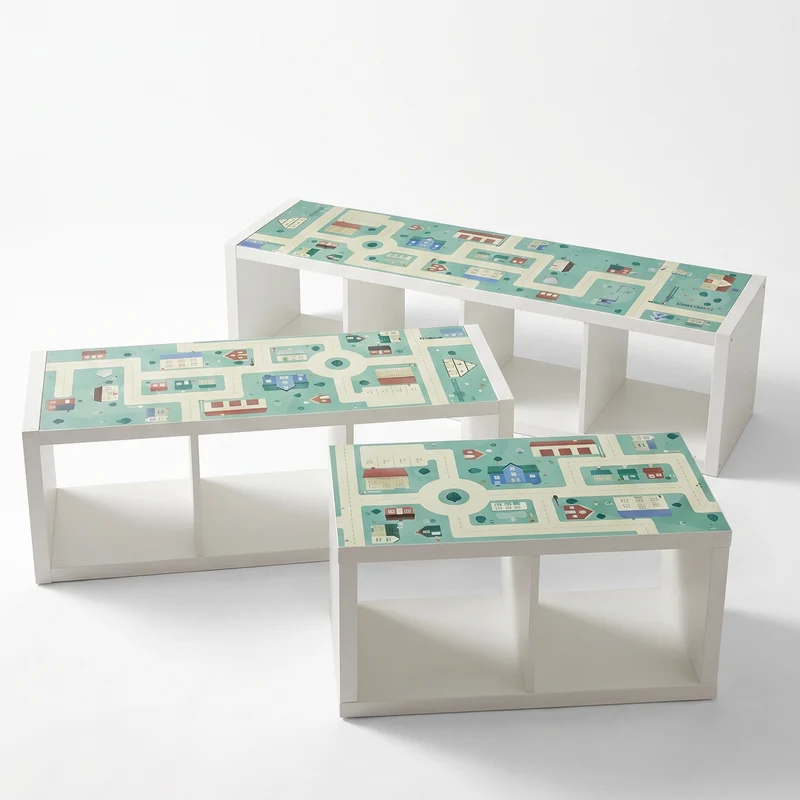 Spielfolie für IKEA Kallax Regal (2er, 3er, 4er), PVC freie Klebefolie, selbstklebende Möbelfolie