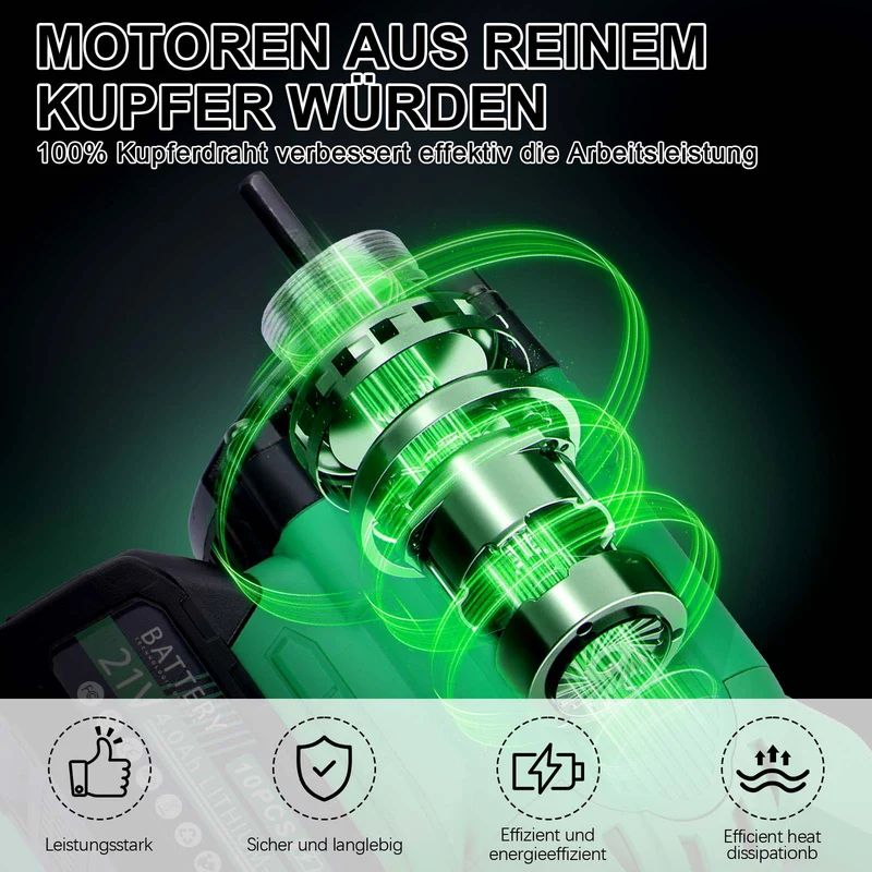 XIIW Akku Betonrüttler 18V | Kabelloser Betonverdichter Ø35 mm | Elektrischer Betonrüttler für Fundament & Schalung