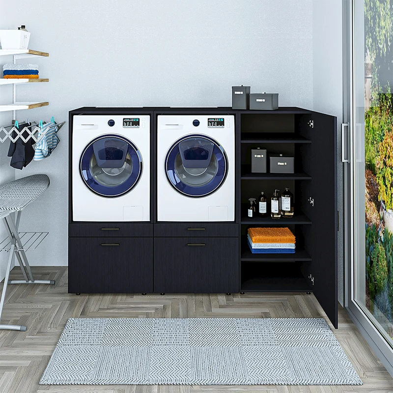 Roomart wasmachinekast SERIE 2, 194 cm, met 2 uitschuifplanken, in 2 kleuren