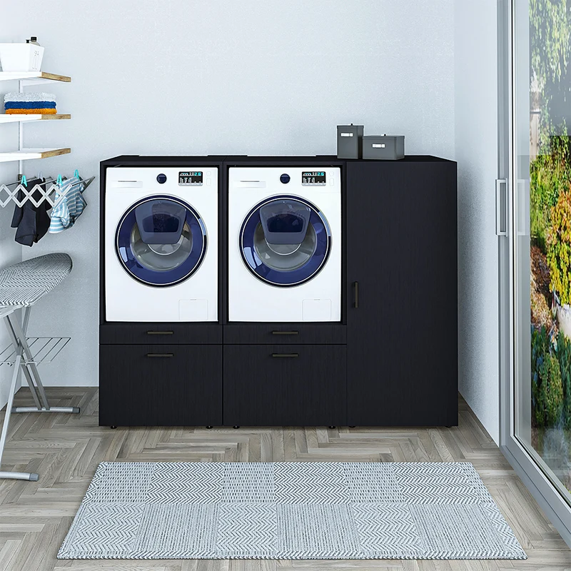 Roomart wasmachinekast SERIE 2, 194 cm, met 2 uitschuifplanken, in 2 kleuren