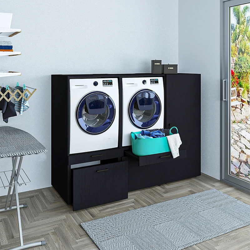 Roomart wasmachinekast SERIE 2, 194 cm, met 2 uitschuifplanken, in 2 kleuren