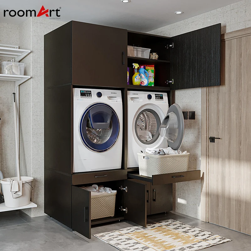 Roomart wasmachinekast SERIE 3, 134 cm, 205 cm hoog, in 3 kleuren