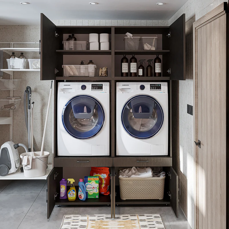 Roomart wasmachinekast SERIE 3, 134 cm, 205 cm hoog, in 3 kleuren