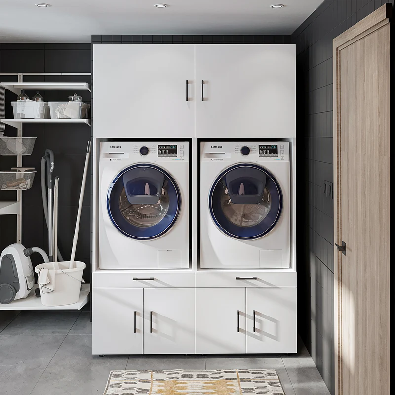 Roomart wasmachinekast SERIE 3, 134 cm, 205 cm hoog, in 3 kleuren