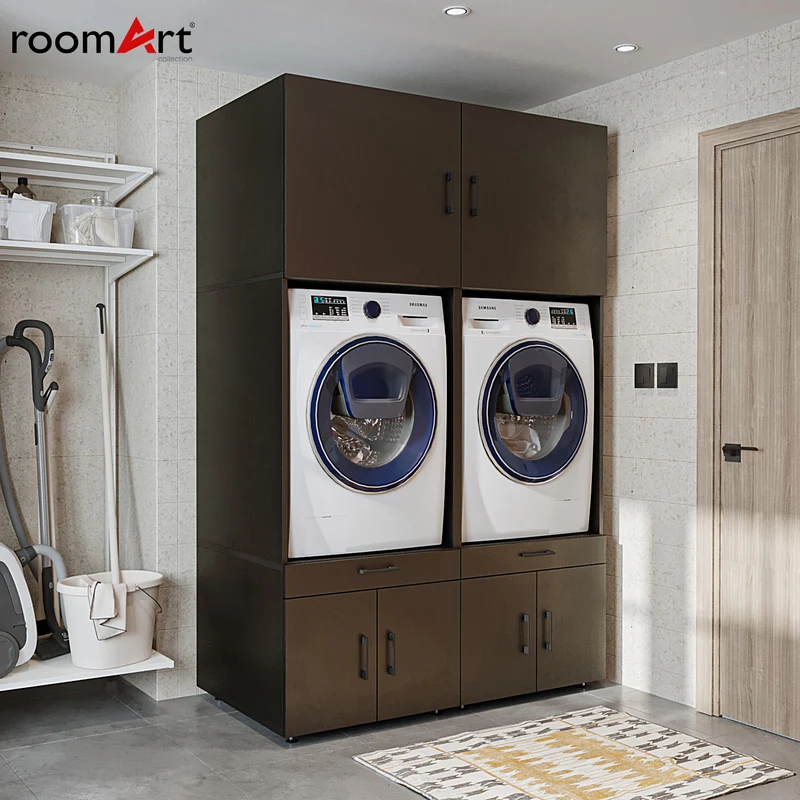 Roomart wasmachinekast SERIE 3, 134 cm, 205 cm hoog, in 3 kleuren
