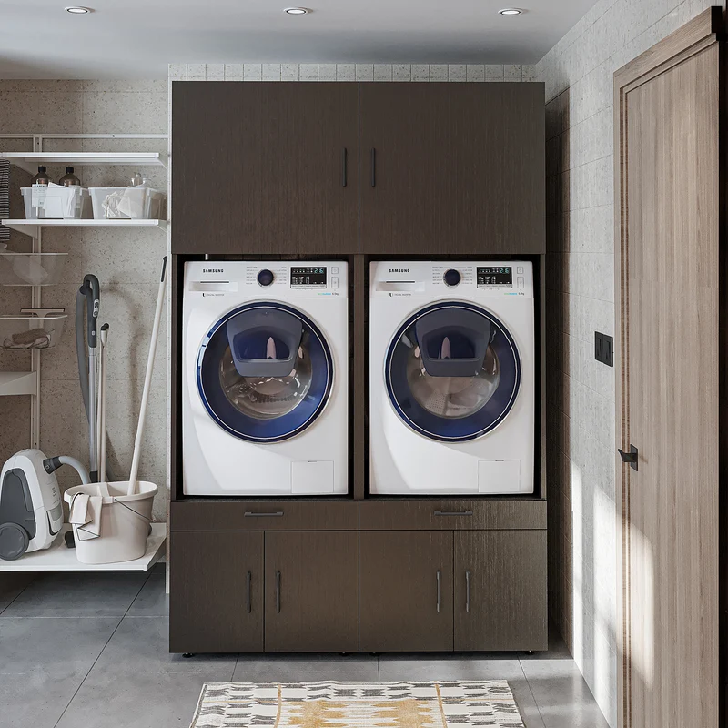 Roomart wasmachinekast SERIE 3, 134 cm, 205 cm hoog, in 3 kleuren