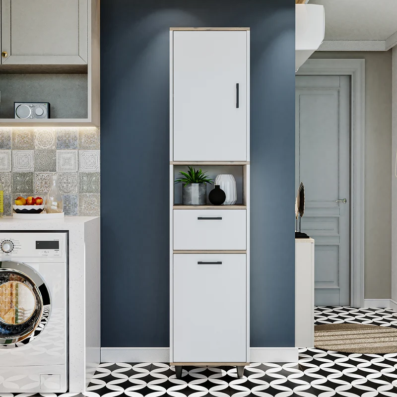RIM - KİRLİ SEPETLİ ÇOK AMAÇLI DOLAP - 200 CM
