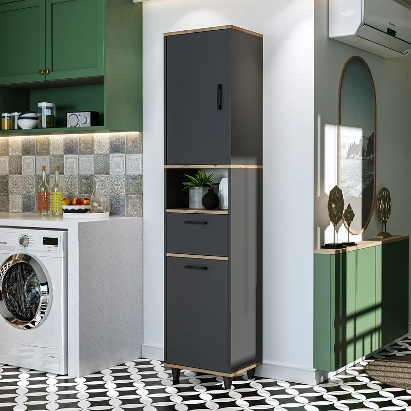 RIM - KİRLİ SEPETLİ ÇOK AMAÇLI DOLAP - 200 CM