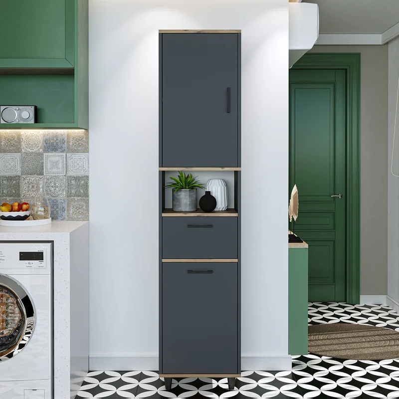 RIM - KİRLİ SEPETLİ ÇOK AMAÇLI DOLAP - 200 CM