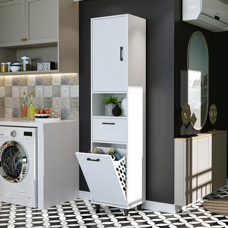 RIM - KİRLİ SEPETLİ ÇOK AMAÇLI DOLAP - 200 CM