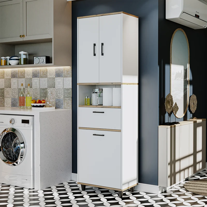 RIM - KİRLİ SEPETLİ ÇOK AMAÇLI DOLAP - 200 CM