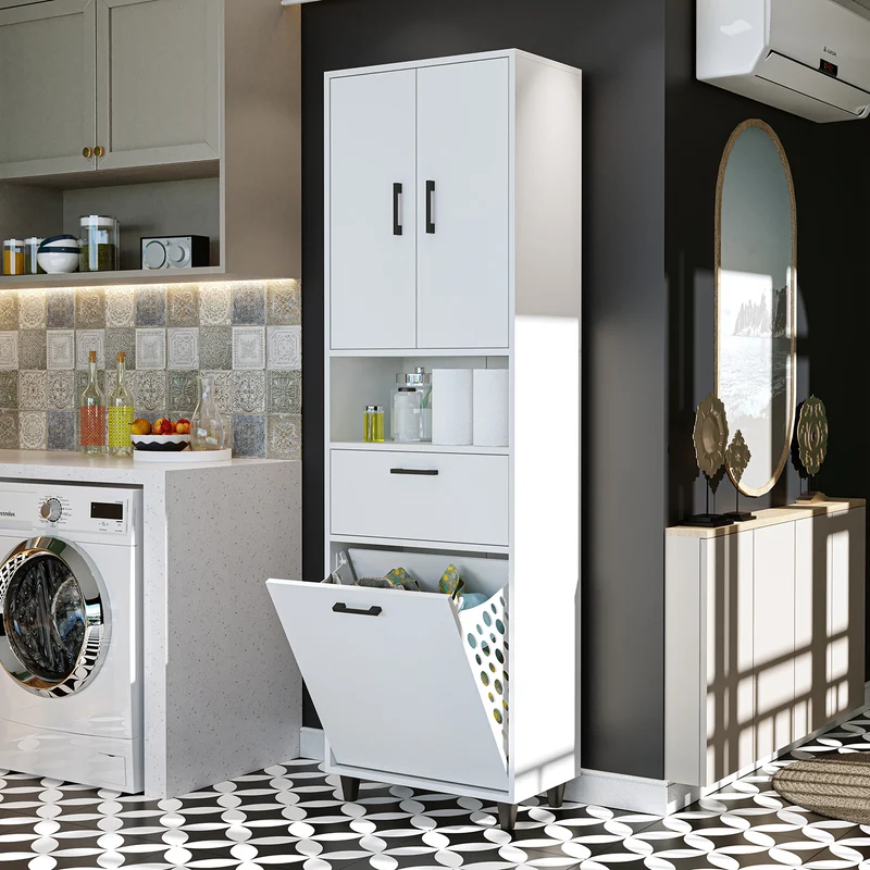 RIM - KİRLİ SEPETLİ ÇOK AMAÇLI DOLAP - 200 CM