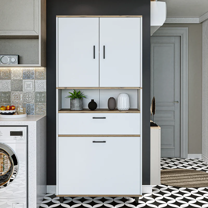 RIM - KİRLİ SEPETLİ ÇOK AMAÇLI DOLAP - 200 CM
