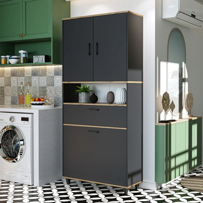 RIM - KİRLİ SEPETLİ ÇOK AMAÇLI DOLAP - 200 CM