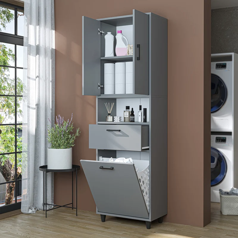 RIM - KİRLİ SEPETLİ ÇOK AMAÇLI DOLAP - 200 CM