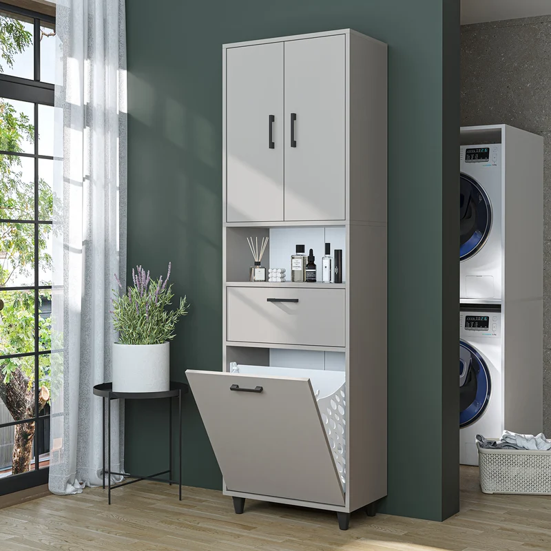RIM - KİRLİ SEPETLİ ÇOK AMAÇLI DOLAP - 200 CM