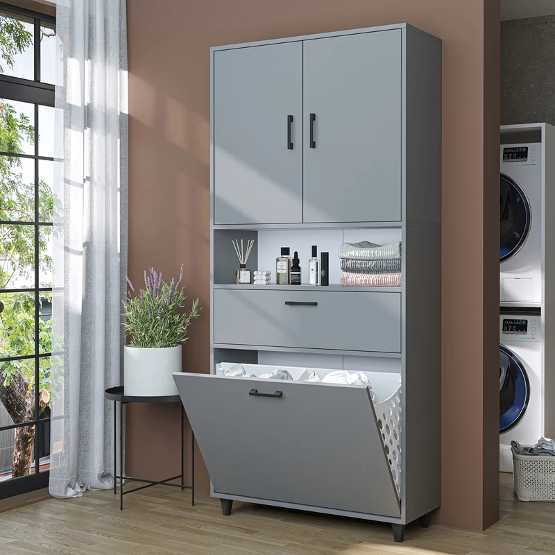 RIM - KİRLİ SEPETLİ ÇOK AMAÇLI DOLAP - 200 CM