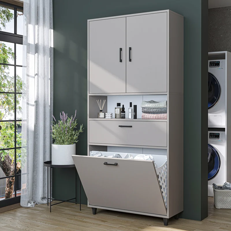 RIM - KİRLİ SEPETLİ ÇOK AMAÇLI DOLAP - 200 CM