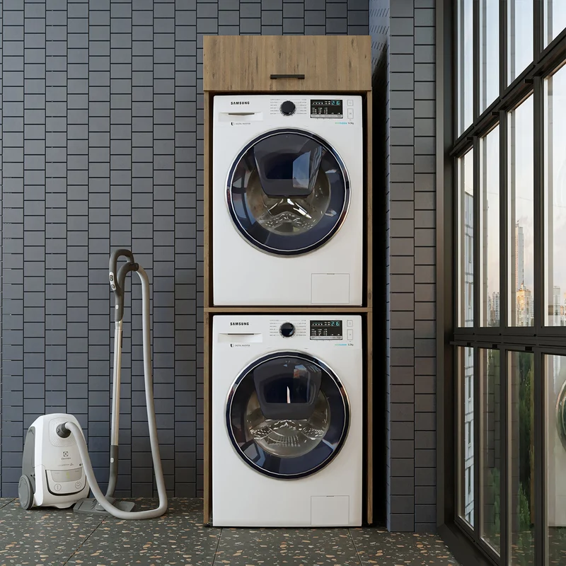 Çamaşır ve Kurutma Makinesi Dolabı - Duo+D1