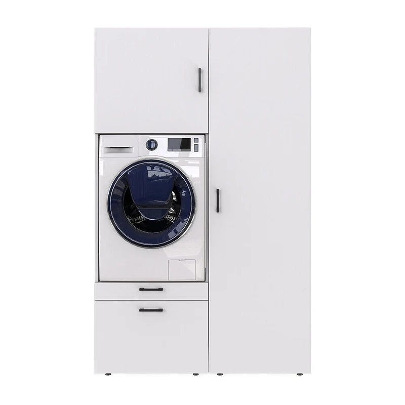 Roomart wasmachinekast SERIE 2, 127 cm, met hoge kast en uittrekplank, in 3 kleuren