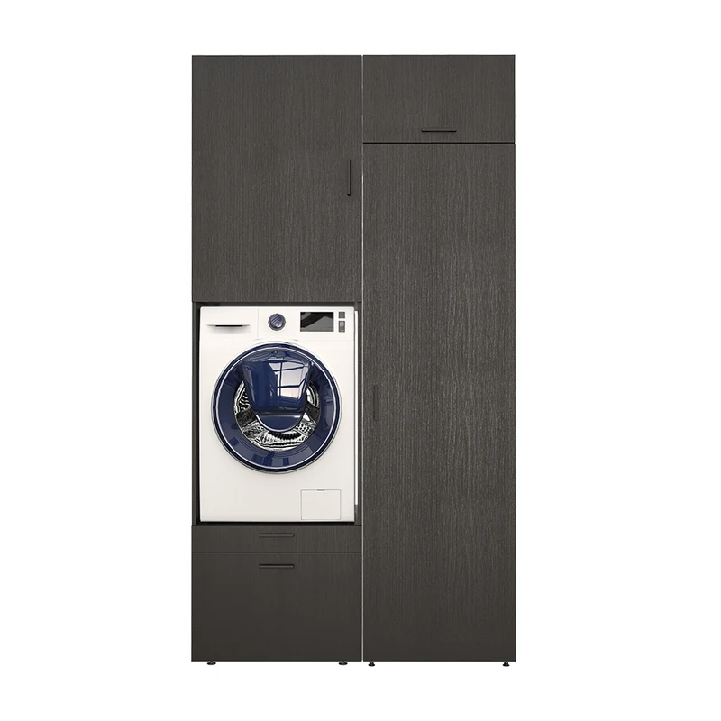 Roomart wasmachinekast SERIE 2, 127 cm, met hoge kast en uittrekplank, in 3 kleuren